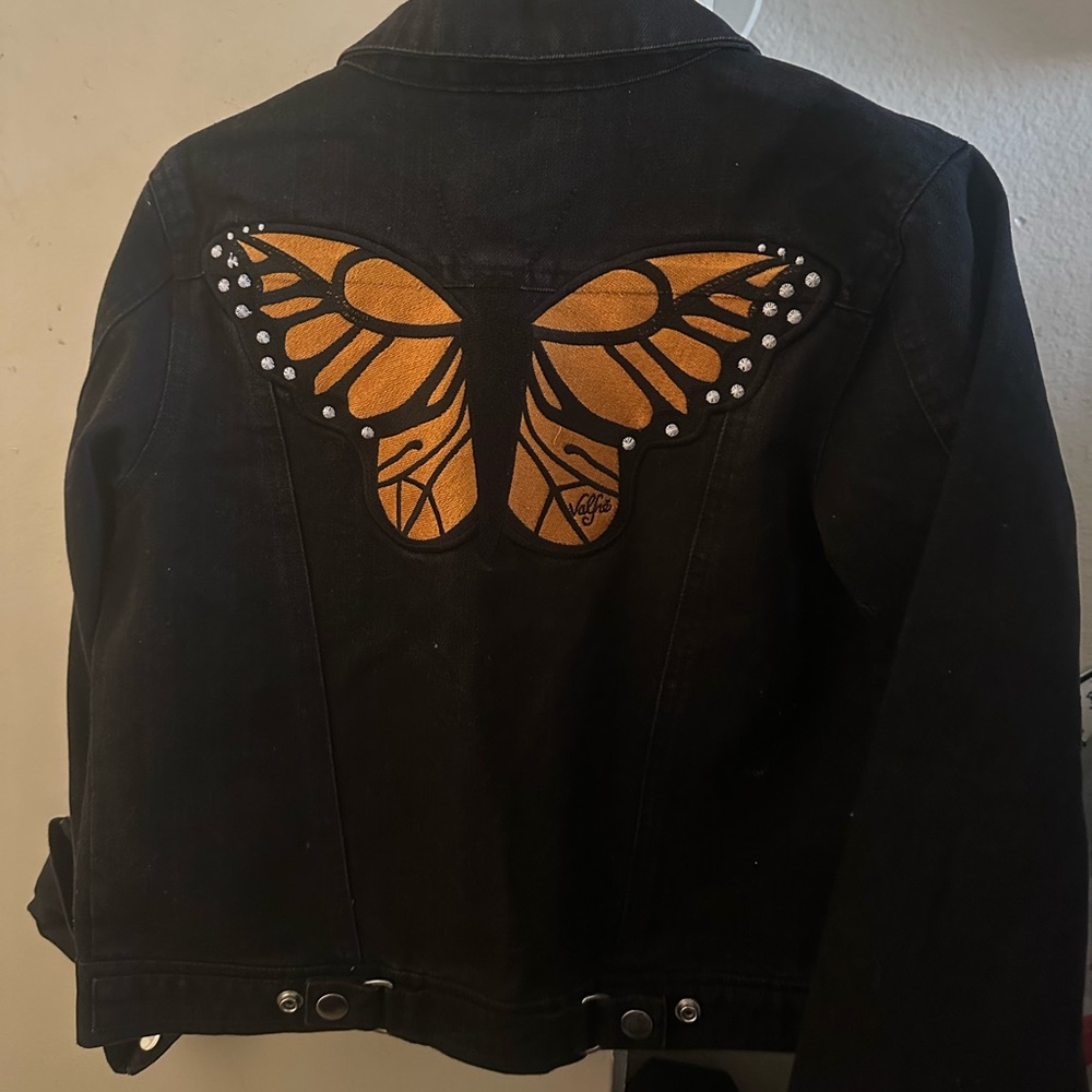 Valfre Midnight Black Jacket with Butterfly Accent